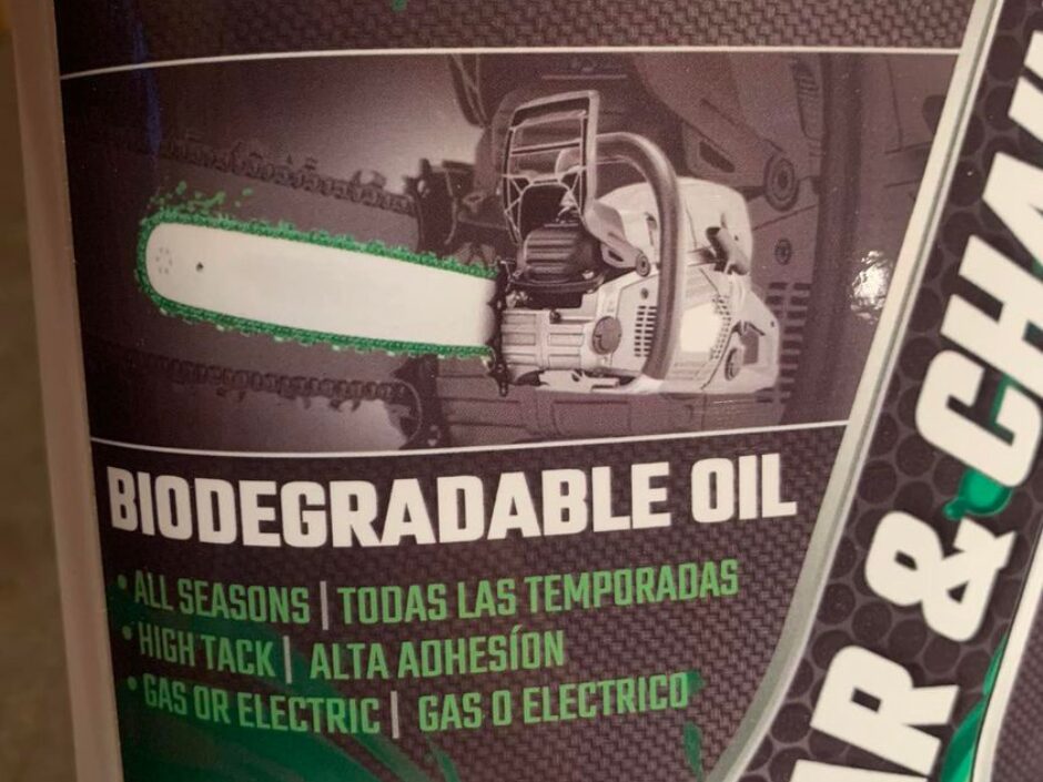 biodegradable plant oil-based bar and chain lubricant